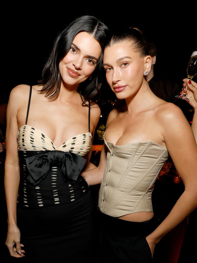 Hailey Bieber and Kendall Jenner Go Corset-Forward for Their First G.N.O. of 2026