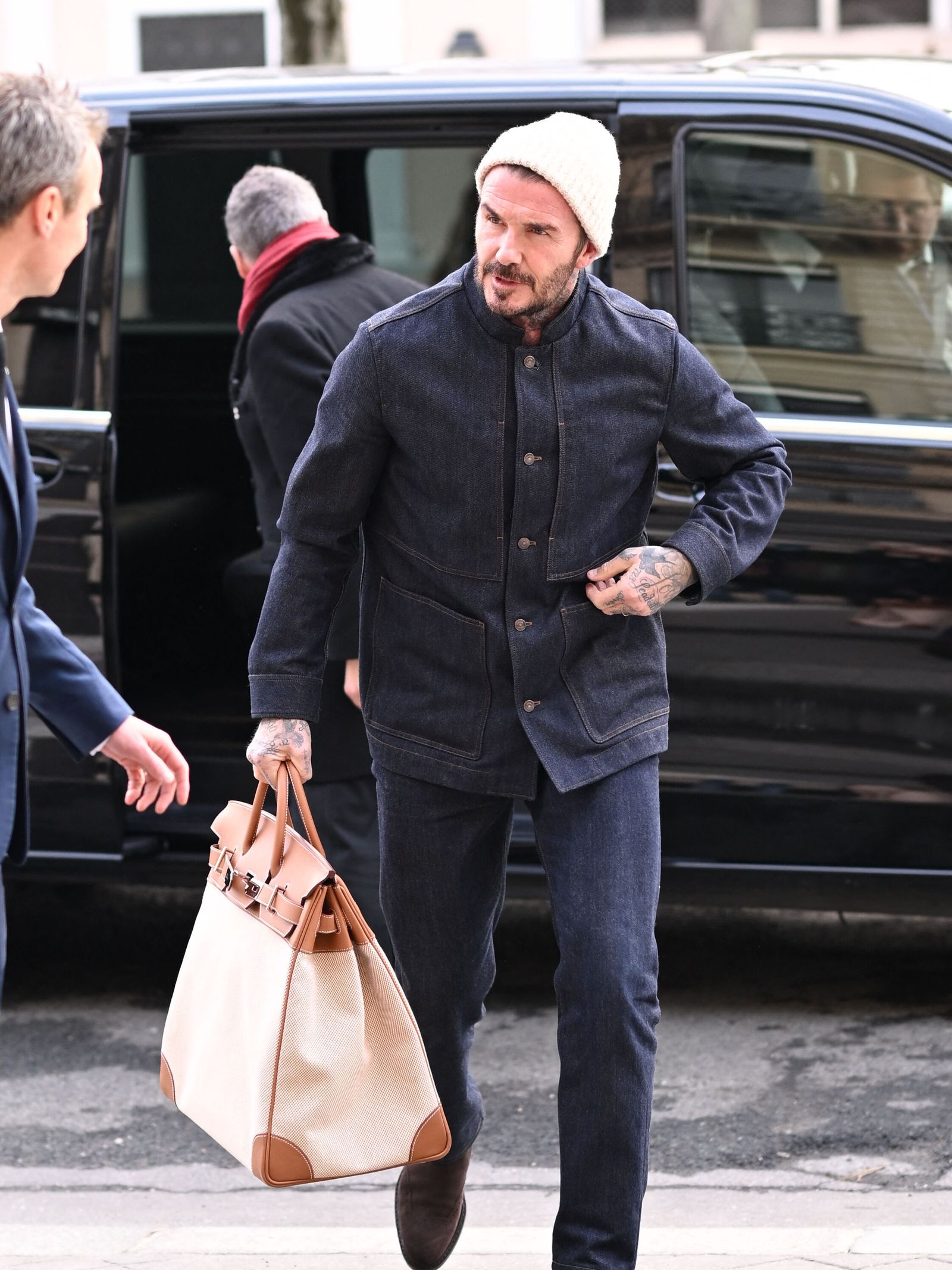 What Could David Beckham Possibly Have in His Gargantuan Birkin?